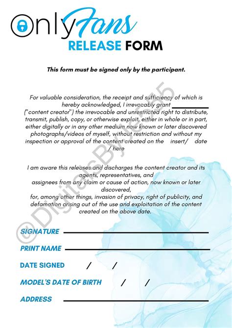 do you need a release form for onlyfans|OnlyFans Release Form – Everything You Need to Know